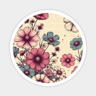 Cosmos Flowers Magnet